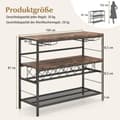 Miniatyrbilde 2 av 5: 4-lags frittstående vinstativ med vinkjeller og 4 rader glassholder vinbarbord