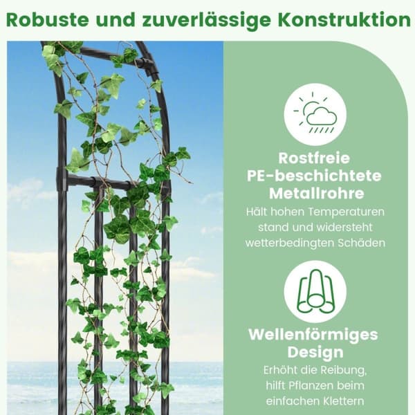 Metal Rose Arch Trellis for klatreplanter Tendril Arch Stor dekorativ bue