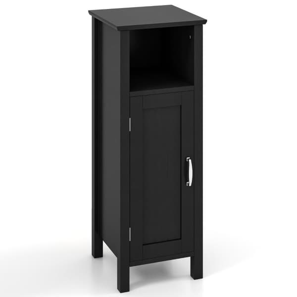 Baderomsskap baderomsskap med åpent rom sideskap oppbevaringsskap 30 x 30 x 80 cm svart