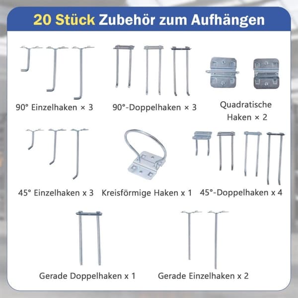 Arbejdsbord 81 x 41 cm 225 kg bæreevne arbejdsbord med perforeret væg &amp; Skuffer &amp; sorte hylder