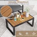 Miniatyrbild 5 av 5: Balkongmöbler väderbeständig trädgårdsmöbelset med aluminiumstomme balkongset med bänk grå