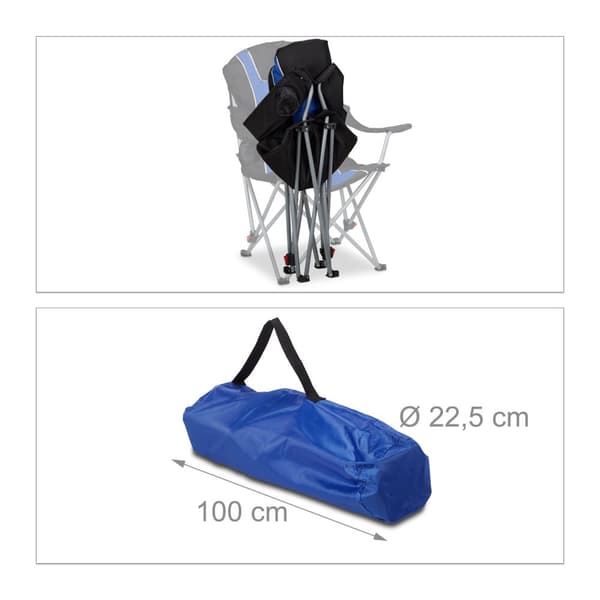 Sammenleggbar campingstol med polstring