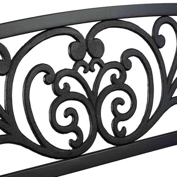 Hagebenk ornament i metall
