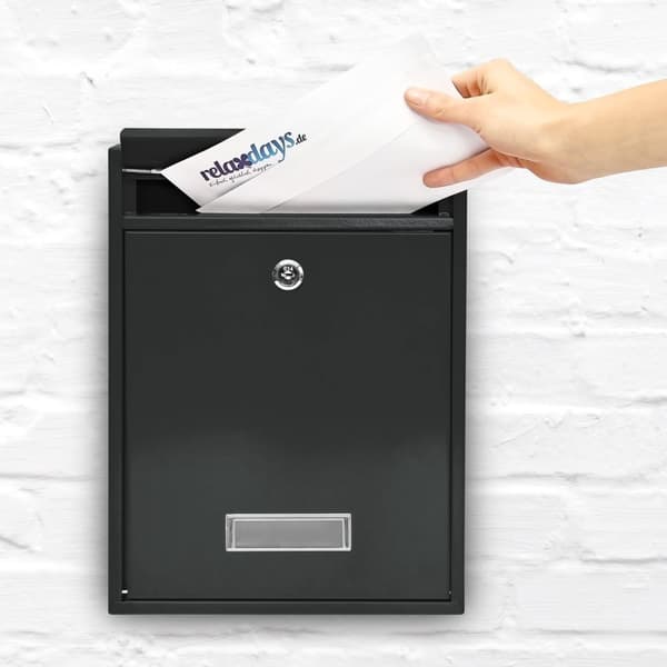 Design postkasse 35 cm i forskjellige farger