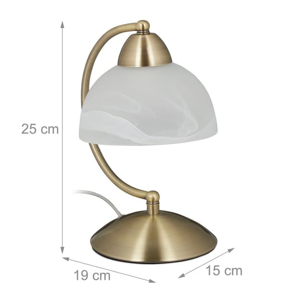 Bordlampe berøringsfunktion glasskærm
