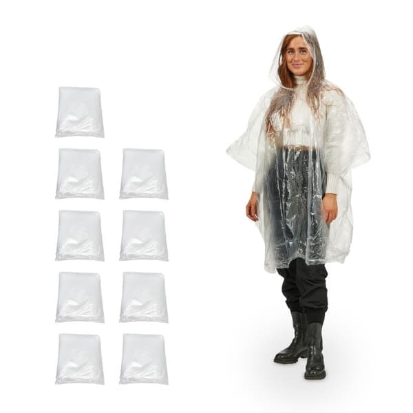Engangs poncho sett med 10 stk