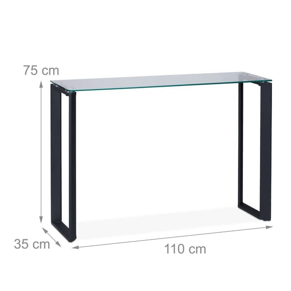 Konsollbord med glassbordplate