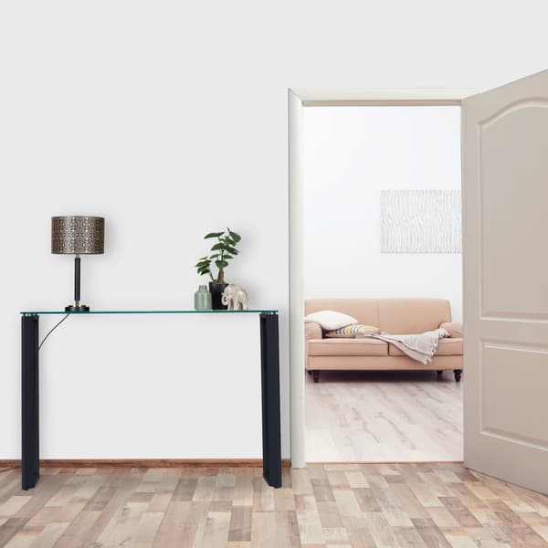 Konsollbord med glassbordplate