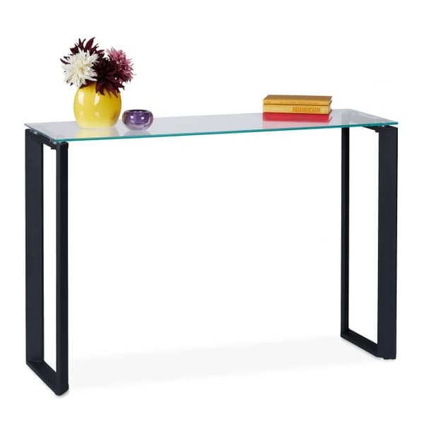 Konsollbord med glassbordplate