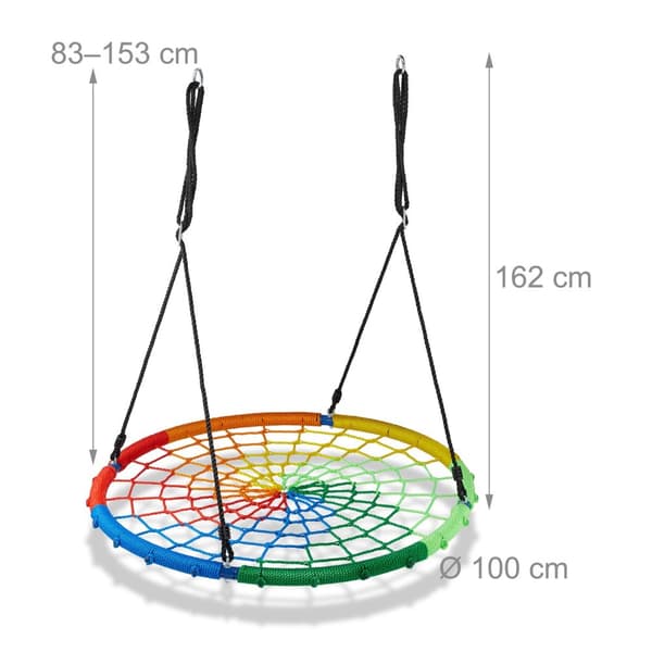 Gynge med farverig rede 100 cm D