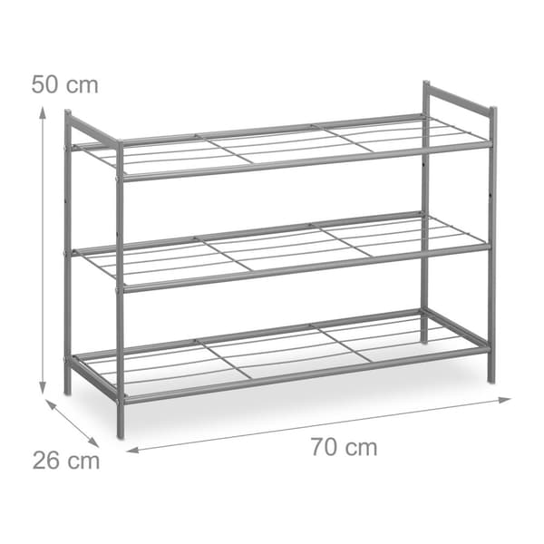 Pinottava kenkähylly 3 hyllyä