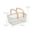 Miniatyrbilde 4 av 7: Firkantet trådkurv med håndtak