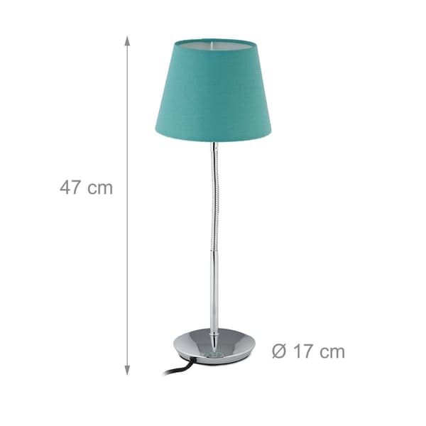 Flexibel bordslampa med skärm i tyg