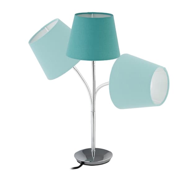 Flexibel bordslampa med skärm i tyg