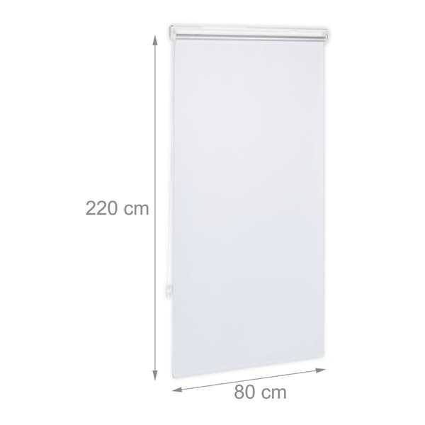Vit termisk rullgardin 220 cm lång