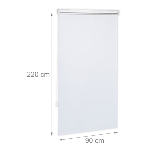 Vit termisk rullgardin 220 cm lång