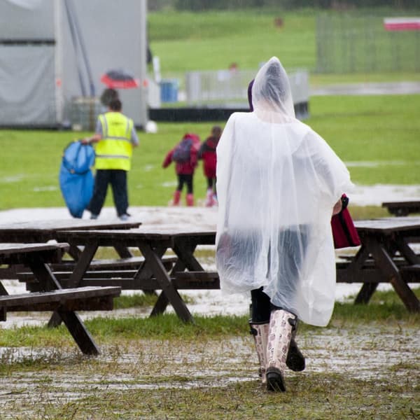 Engangs regnponcho, sett med 20 stk