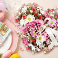 Miniatyrbilde 3 av 7: Blomstert skumhjertesett med 2 stk