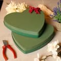 Miniatyrbilde 5 av 7: Blomstert skumhjertesett med 2 stk