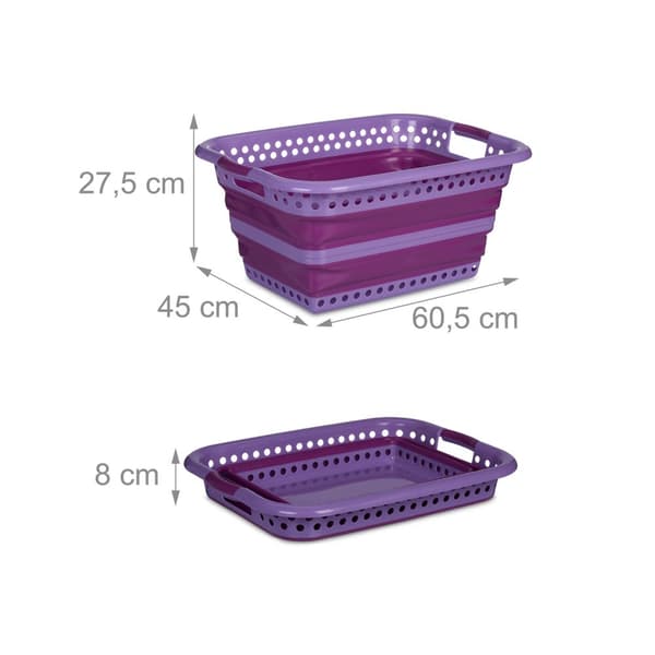 Sammenleggbar skittentøyskurv 35 l