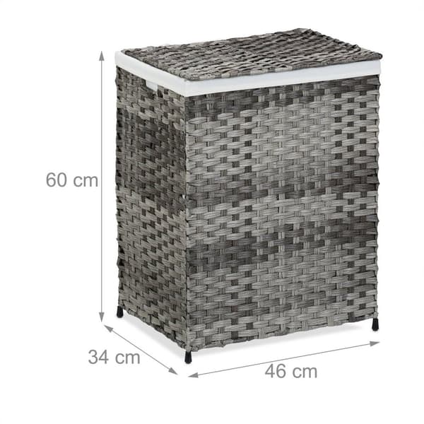 Vasketøjskurv i rattan look 90 l