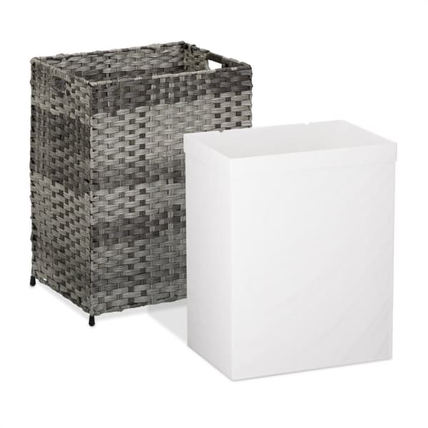 Vasketøjskurv i rattan look 90 l
