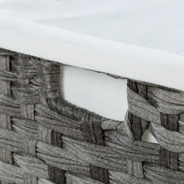 Vasketøjskurv i rattan look 90 l