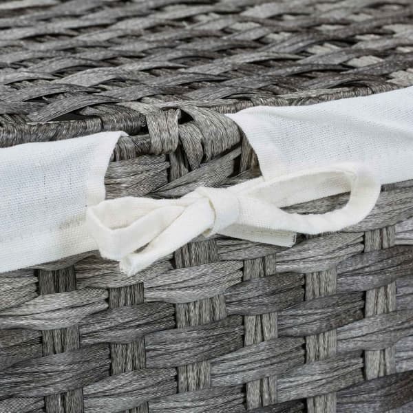 Vasketøjskurv i rattan look 90 l