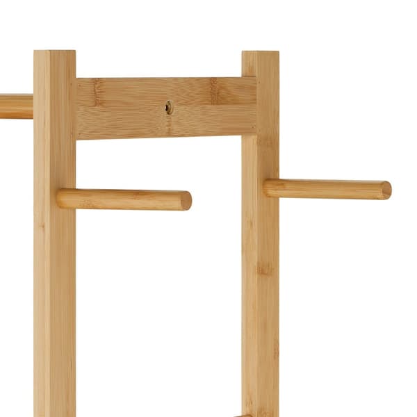 Kleshenger i bambus med 3 rom