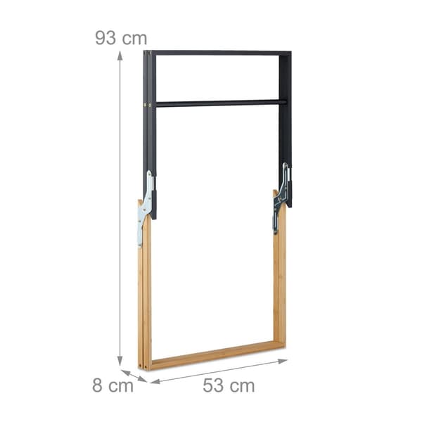 Sammenleggbar bambus håndkleholder