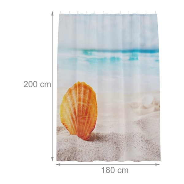 Badeforhæng 180x200 cm med motiv