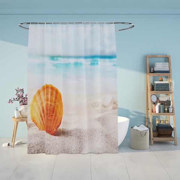 Badeforhæng 180x200 cm med motiv