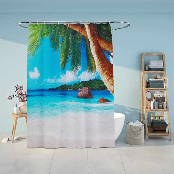 Badeforhæng 180x200 cm med motiv