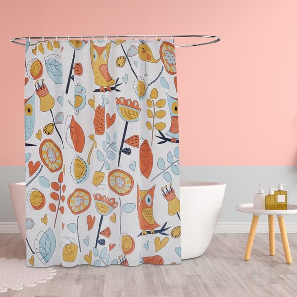 Badeforhæng 180x200 cm med motiv
