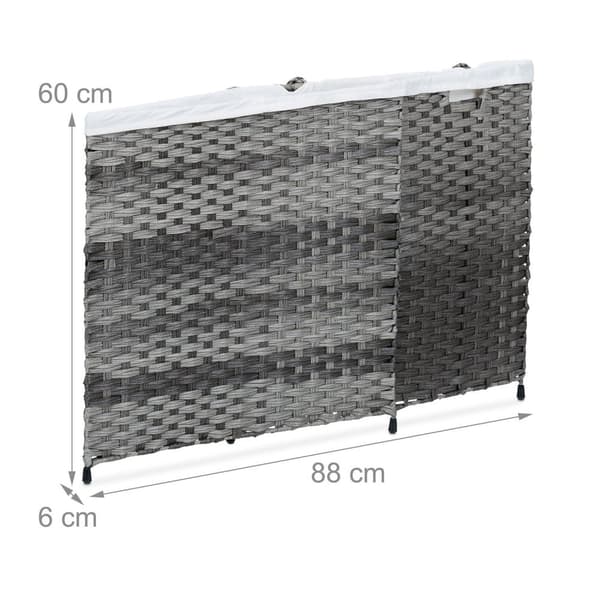 Vasketøjskurv i rattan look 110 L