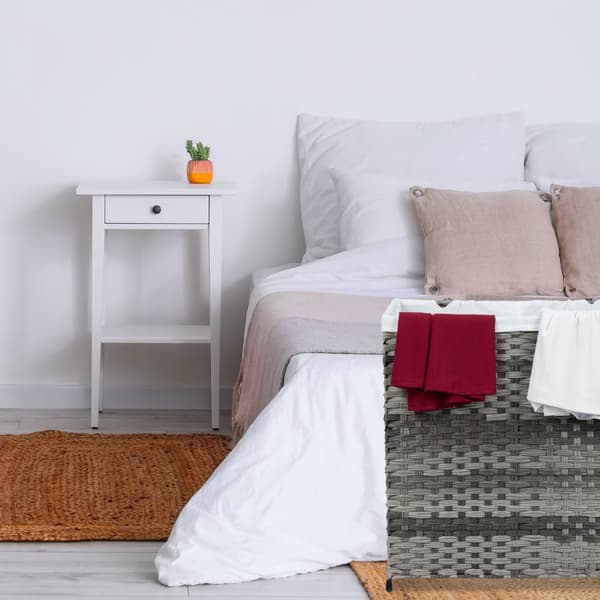 Skittentøyskurv i rottinglook 110 L