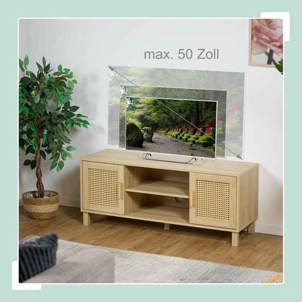 TV-bänk i rattan-design