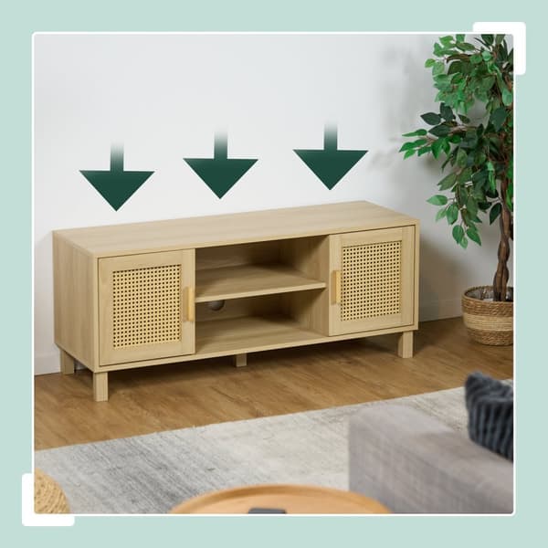 TV-bänk i rattan-design