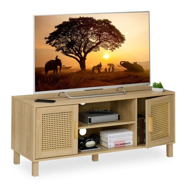 TV-bänk i rattan-design