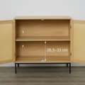 Miniatyrbillede 3 af 7: Skænk med 2 rattan låger