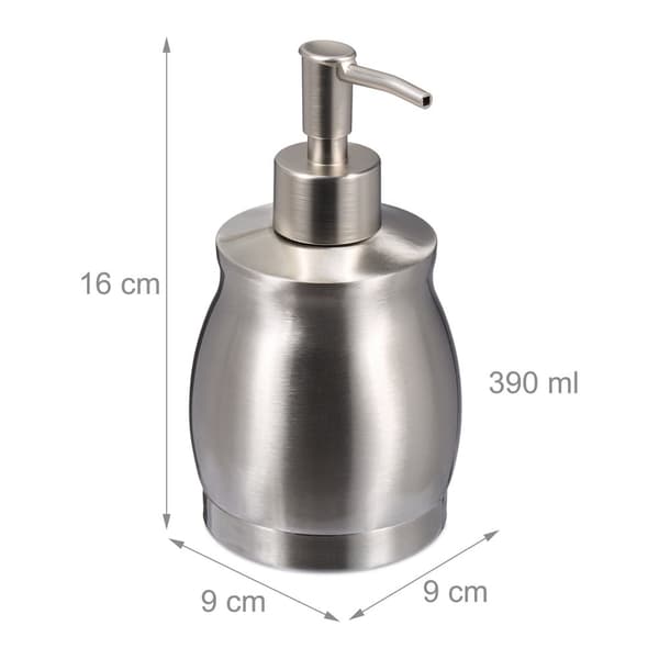 Sæbepumpe i rustfrit stål 390 ml