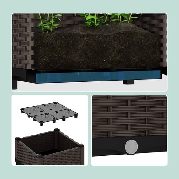 Plantekasse i rottinglook