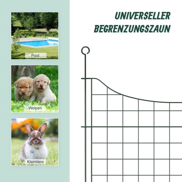 Teichzaun med 5 deler og nedre buer