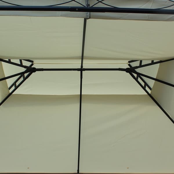 Luksus paviljong hage paviljong 3x4 m krem, partytelt telt hagetelt pagode for hage og terrasse