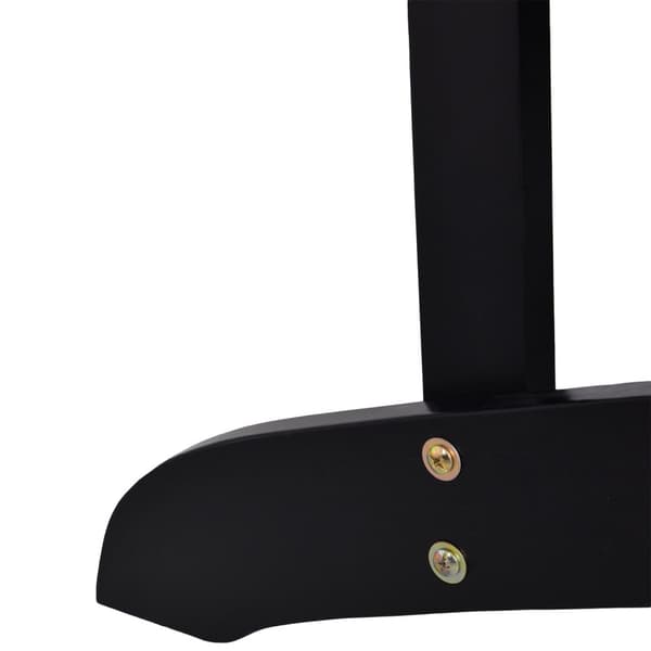Adirondack hagestol med koppholder, heltre, svart, 72,5 x 97 x 93 cm, ideell for hage og balkong
