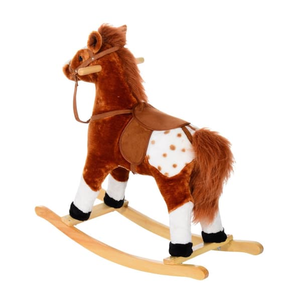 Gyngehest fra 3 år Gyngedyrleketøy Neighing Brown 74x28x65cm for barn