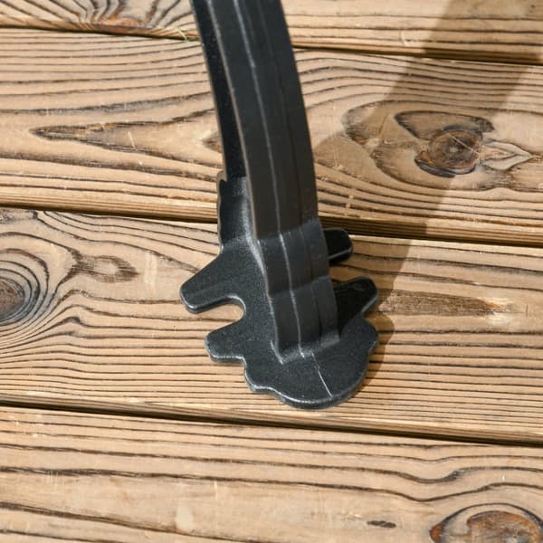 Hagebenk, parkbenk, benk for 2 personer, balkongbenk med armlener, for hage, balkong, værbestandig, tre, 120 x 64 x 79 cm, teak Aosom