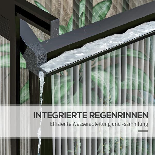 Aluminiumväxthus 2,51 m² med fönster & skjutdörr, svart växthus med grund 131x192x203cm för trädgård