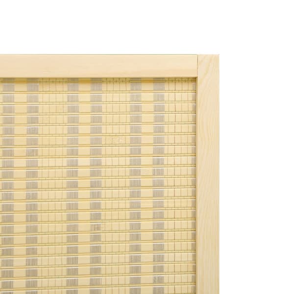 Skärm 4-delad 180 x 180 cm rumsavdelare av bambu, vikbar insynsskydd, rumsavdelare för vardagsrum, naturlig Aosom