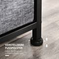 Pikkukuva 8 / 10: Lipasto, jossa 8 kangaslaatikkoa, säilytyskaappi, lipasto kahvoilla, metallirunko, moderni designkaappi makuuhuoneeseen, olohuoneeseen, tummanharmaa